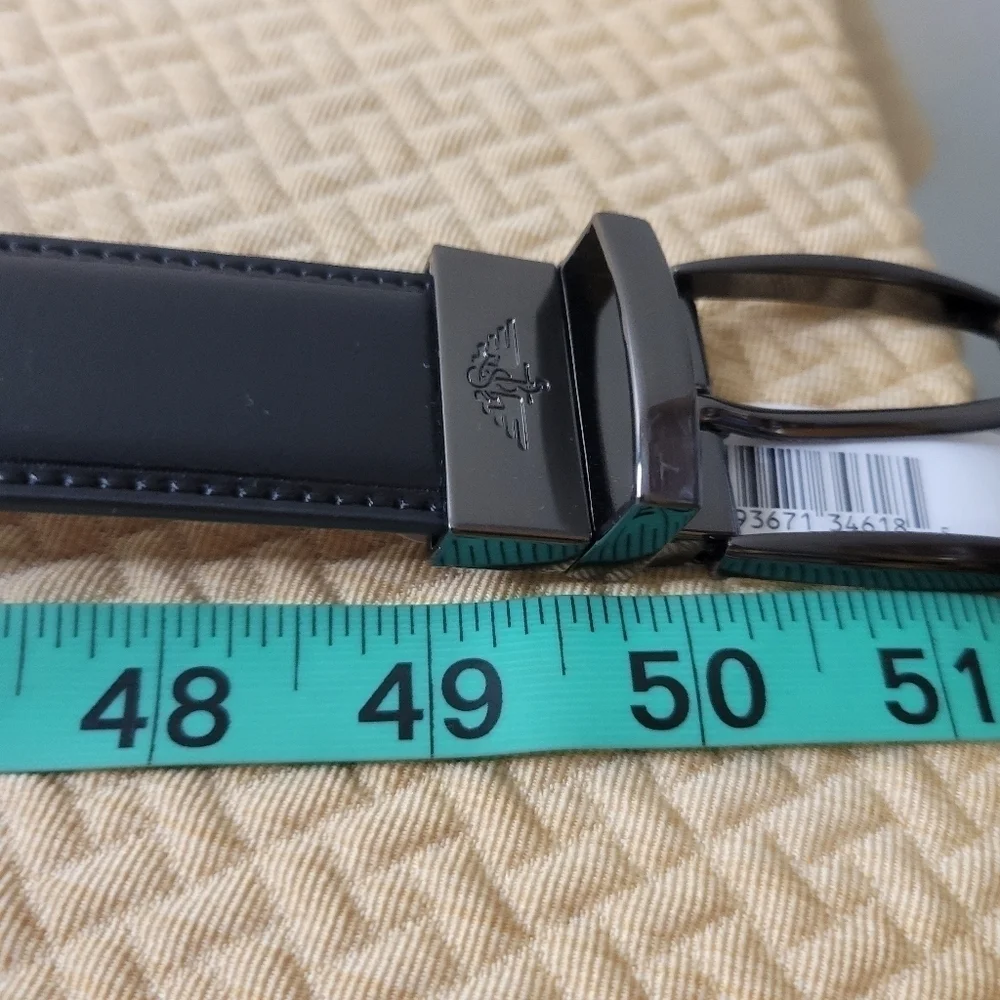 Dockers mens size XL black/brown reversible vegan leather belt